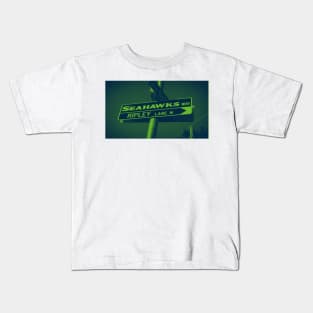 Seahawks Way & Ripley Lane, Renton, Washington by Mistah Wilson Kids T-Shirt